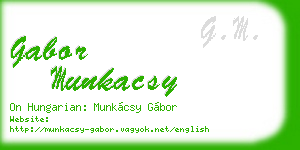 gabor munkacsy business card